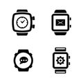 Smart Watches. Simple Related Vector Icons