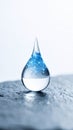 Smart Water Technology Concept in a Clear Droplet Royalty Free Stock Photo