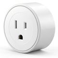 Smart WiFi plug socket on white background Royalty Free Stock Photo