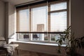 smart window with automatic blinds, sensors and lighting for optimal energy efficiency