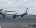 Smart Wings Airbus A320 taxiing in Ostrava