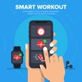 Smart workout vector illustration concept