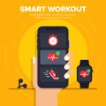 Smart workout vector illustration concept