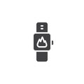 Smart Wrist Band with calories burned mode vector icon