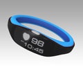 Smart wrist band displaying heart rate and time