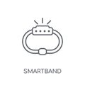 Smartband linear icon. Modern outline Smartband logo concept on Royalty Free Stock Photo