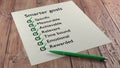 Smarter goals checklist ballpen and tick marks Royalty Free Stock Photo