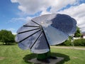 Smartflower solar panel in an open field in Germany