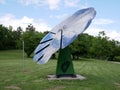 Smartflower solar panel in an open field in Germany