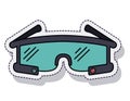 Smartglasses wearable isolated icon Royalty Free Stock Photo