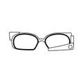 Smartglasses wearable technology in black and white Royalty Free Stock Photo