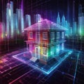 Smarthome, intelligent planned house using Internet of Things, connected online with information technology