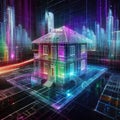 Smarthome, intelligent planned house using Internet of Things, connected online with information technology