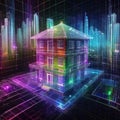 Smarthome, intelligent planned house using Internet of Things, connected online with information technology