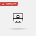Smarthome Simple vector icon. Illustration symbol design template for web mobile UI element. Perfect color modern