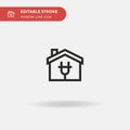 Smarthome Simple vector icon. Illustration symbol design template for web mobile UI element. Perfect color modern