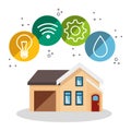 smarthome technology isolated icon