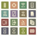 Smarthone specs simply icons Royalty Free Stock Photo