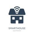smarthouse icon in trendy design style. smarthouse icon isolated on white background. smarthouse vector icon simple and modern