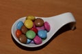 Smarties sweets macro background high quality prints Royalty Free Stock Photo