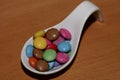 Smarties sweets macro background high quality prints Royalty Free Stock Photo