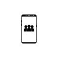 smartphone, address book vector icon for websites and mobile minimalistic flat design Royalty Free Stock Photo