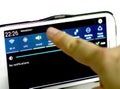 Smartphone adjust mode with hand, mobile phone