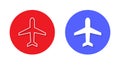 Smartphone airplane mode icon vector in flat style. Plane button sign symbol