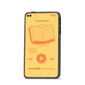 Smartphone With Application For Listening Audio Books On Screen. Online Library, App For Studying And Listen Audiobook Royalty Free Stock Photo