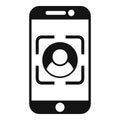 Smartphone audience icon simple vector. Target digital