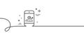 Smartphone Audit or Statistics line icon. Continuous line with curl. Vector