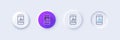 Smartphone Audit or Statistics line icon. Line icons. Vector