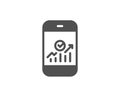 Smartphone Audit or Statistics simple icon.