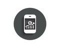 Smartphone Audit or Statistics simple icon.