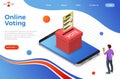 Online Internet Voting Isometric Concept Royalty Free Stock Photo