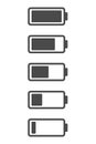 Smartphone battery charge level icon vector. Indicator battery illustration symbol