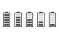 Smartphone battery charge level icon vector. Indicator battery illustration symbol