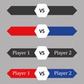 Smartphone battle icon, 1 player vs 2 player. Vector illustration eps 10