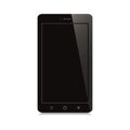 Smartphone with black blank screen on white background Royalty Free Stock Photo