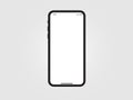 Mobile Phone Black Mockup Template Vector on Grey