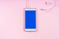 Smartphone with blank classic blue color screen