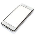 Smartphone with blank screen isolated on white background Royalty Free Stock Photo