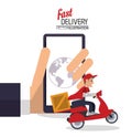 Smartphone box package delivery icon Royalty Free Stock Photo