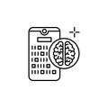 Smartphone brain code icon. Element of brain concept Royalty Free Stock Photo