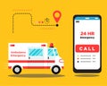 smartphone and calling emergency call