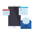 smartphone with calnedar and email Royalty Free Stock Photo
