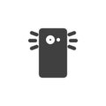 Smartphone camera flash vector icon