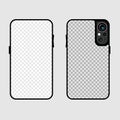 smartphone case template empty transparent