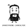 Smartphone character, sketch for your design