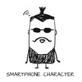Smartphone character, sketch for your design